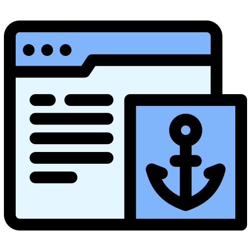 Anchor text Generic color lineal-color icon