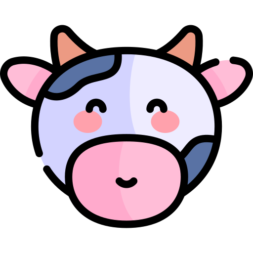 Cow Kawaii Lineal color icon