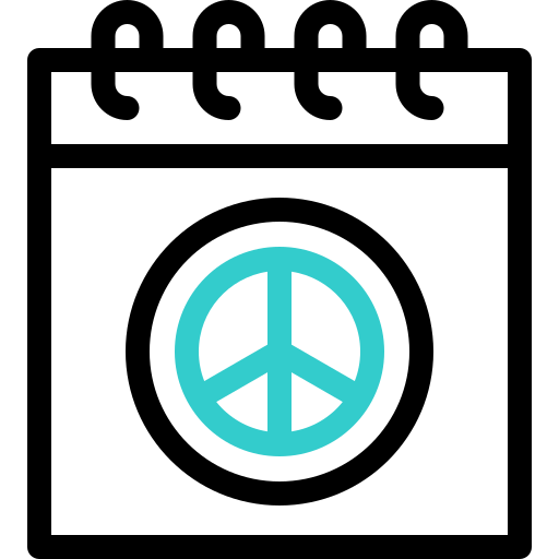 día internacional de la no violencia Basic Accent Outline icono