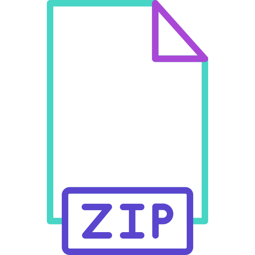 zip bestand Generic color outline icoon