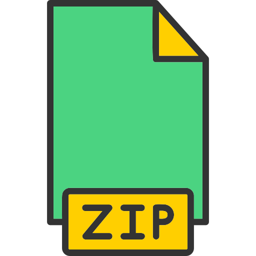 zip bestand Generic color lineal-color icoon