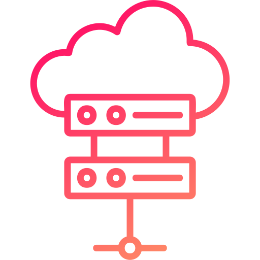 Cloud database Generic gradient outline icon