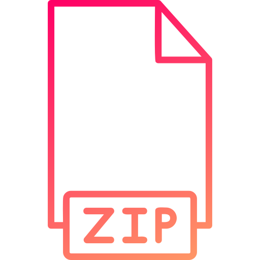 arquivo zip Generic gradient outline Ícone