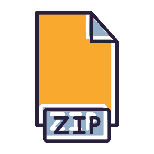 plik zip Generic color lineal-color ikona