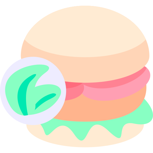 Веганский бургер Generic color fill иконка