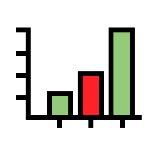 gráfico de columnas Generic color lineal-color icono