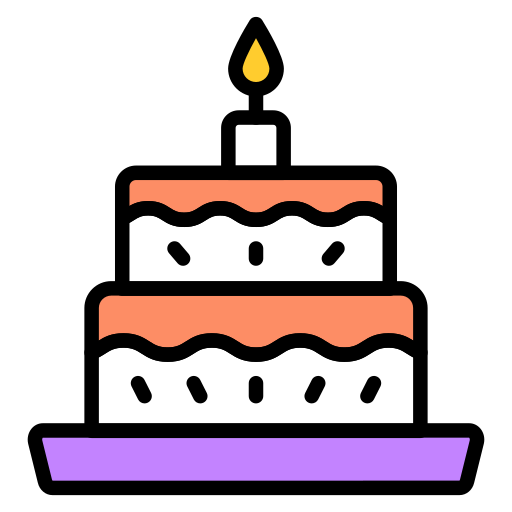 verjaardagstaart Generic color lineal-color icoon