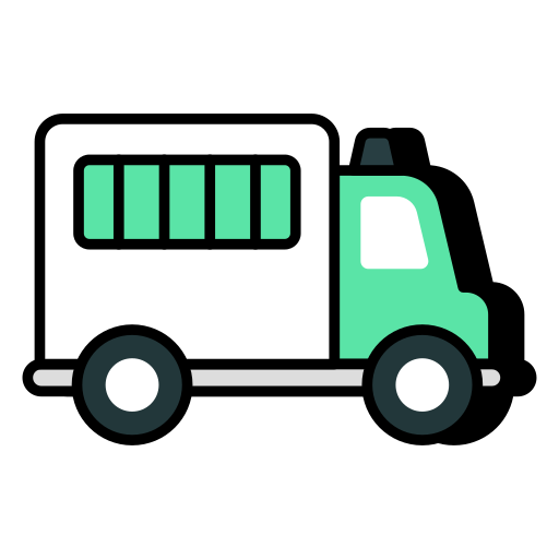 Prisoner transport vehicle Generic color lineal-color icon