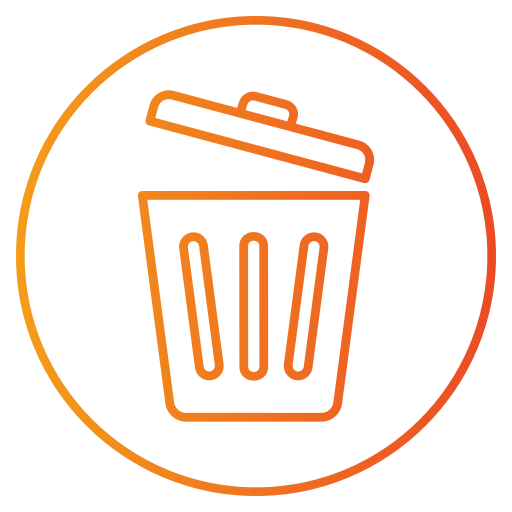 contenedor de basura Generic gradient outline icono