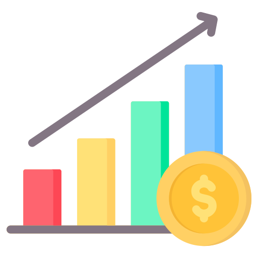 Profit growth Generic color fill icon