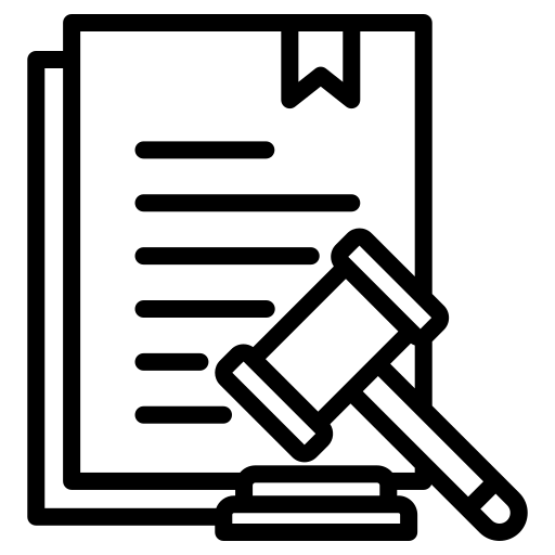 Legal system Generic black outline icon