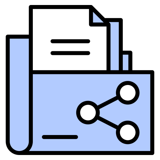 File share Generic color lineal-color icon