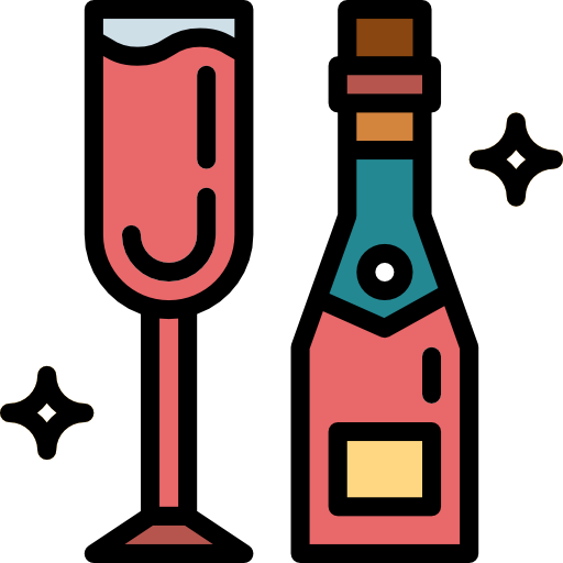 шампанское Smalllikeart Lineal Color иконка