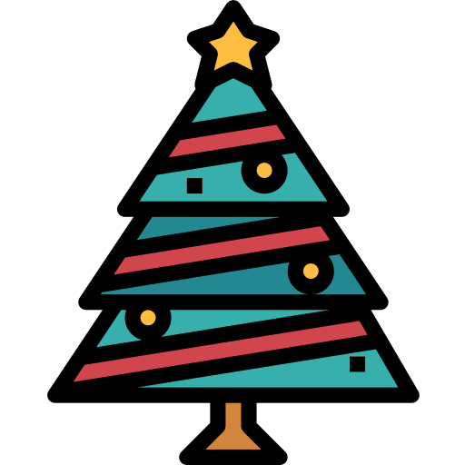 クリスマスツリー Smalllikeart Lineal Color icon