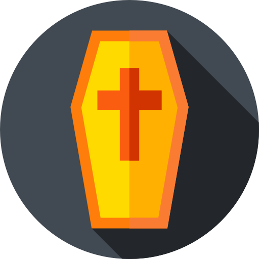 Coffin Flat Circular Flat icon