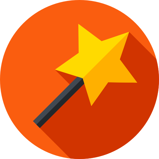 Magic wand Flat Circular Flat icon