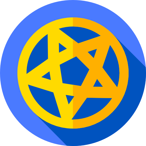 pentagram Flat Circular Flat icoon