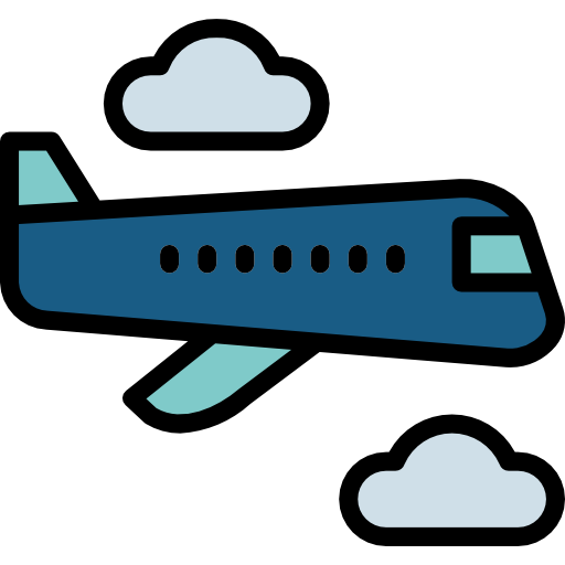 samolot Smalllikeart Lineal Color ikona