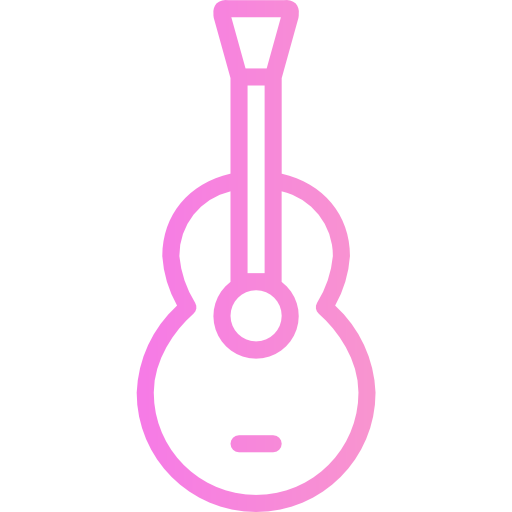 akoestische gitaar Smalllikeart Gradient icoon