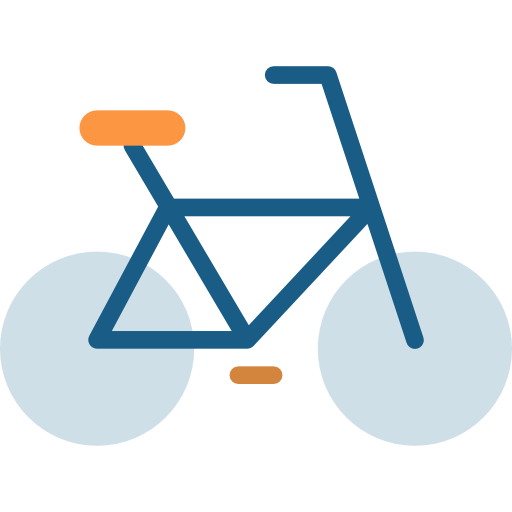 fiets Smalllikeart Flat icoon