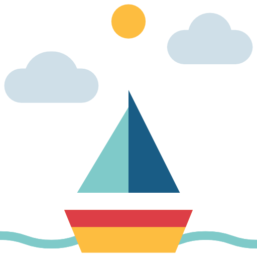 Парусная лодка Smalllikeart Flat иконка