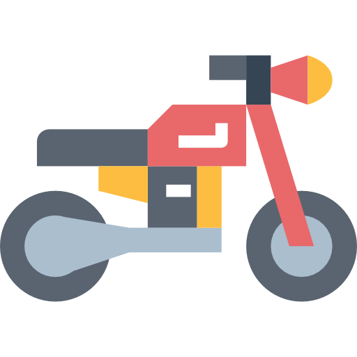 motorfiets Smalllikeart Flat icoon