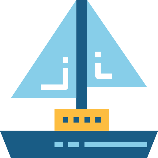 Sailboat Smalllikeart Flat icon