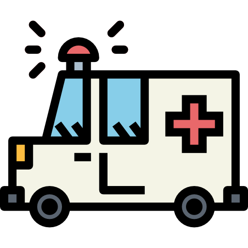 krankenwagen Smalllikeart Lineal Color icon