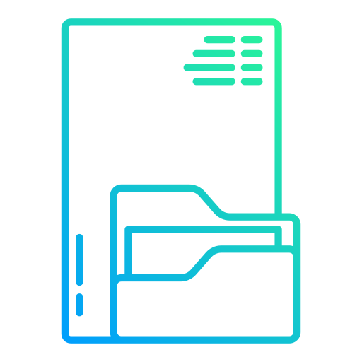 File and folder Generic gradient outline icon