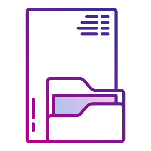 File and folder Generic gradient lineal-color icon