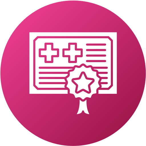 Medical certificate Generic gradient fill icon