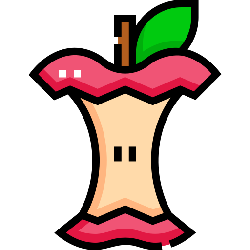 corazón de manzana Detailed Straight Lineal color icono