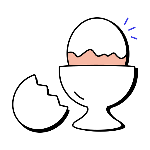 割れた卵 Generic color lineal-color icon