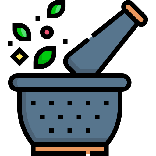 Mortar and pestle Detailed Straight Lineal color icon