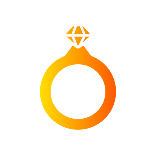 anello di diamanti Generic gradient fill icona