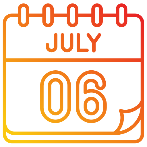 luglio Generic gradient outline icona