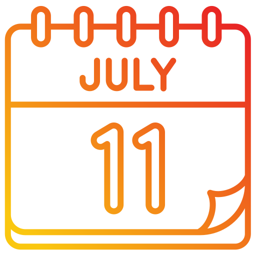 July Generic gradient outline icon