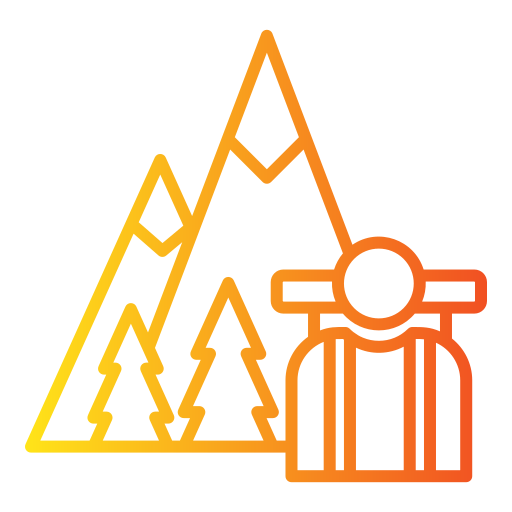 Hiking Generic gradient outline icon