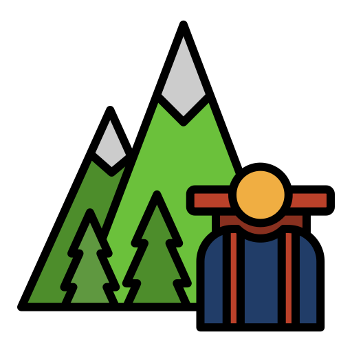 Hiking Generic color lineal-color icon