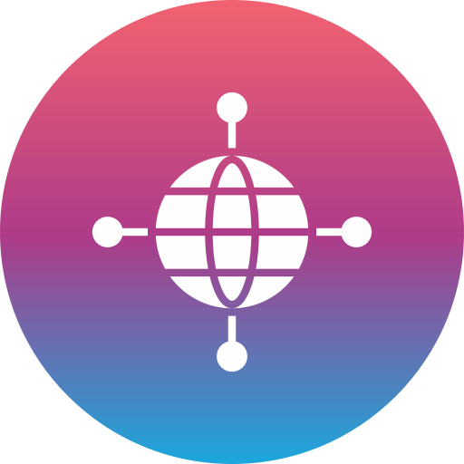 Global infrastructure Generic gradient fill icon
