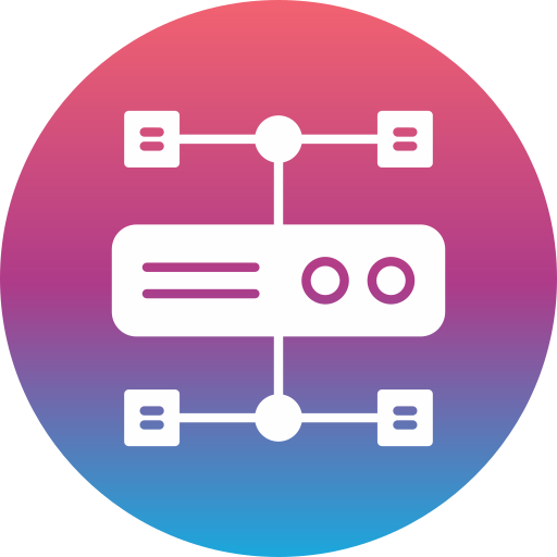 Cluster computing Generic gradient fill icon