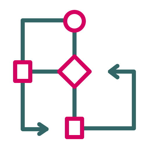 diagramma di flusso Generic color outline icona