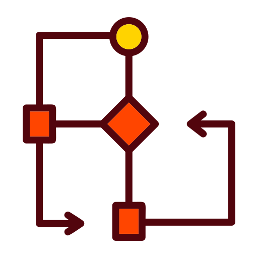 diagrama de flujo Generic color lineal-color icono
