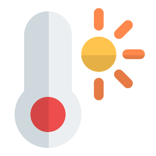 temperatura caliente Generic color fill icono