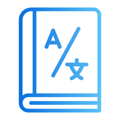 Dictionary Generic gradient outline icon