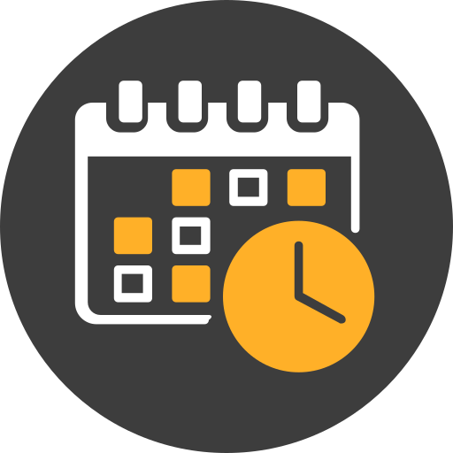 Date and time Generic color fill icon
