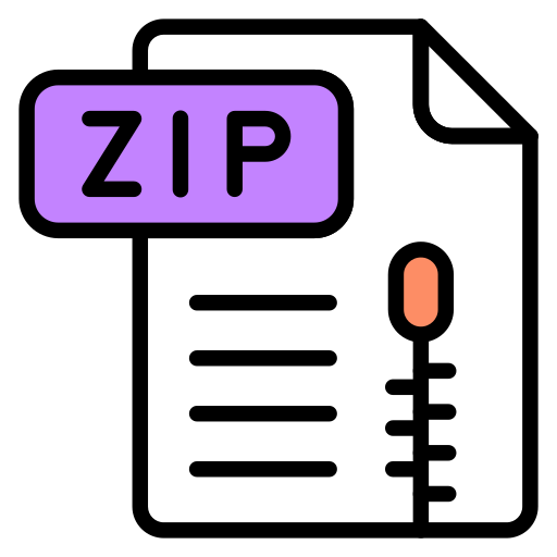 arquivo zip Generic color lineal-color Ícone