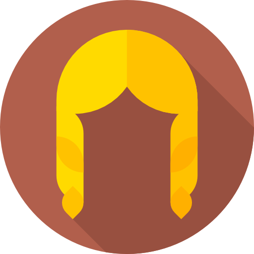 peinado Flat Circular Flat icono