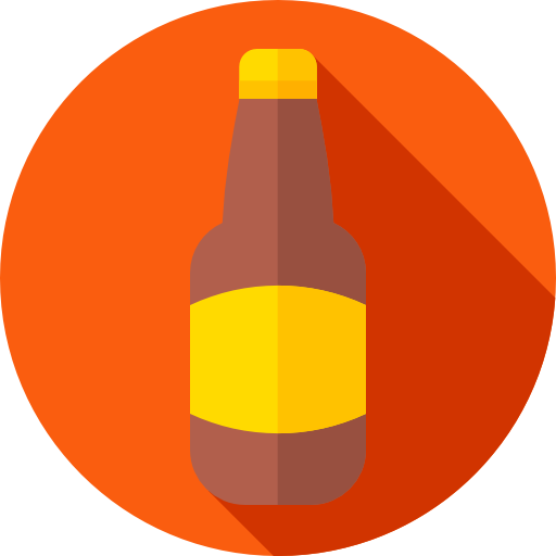 Темное пиво Flat Circular Flat иконка