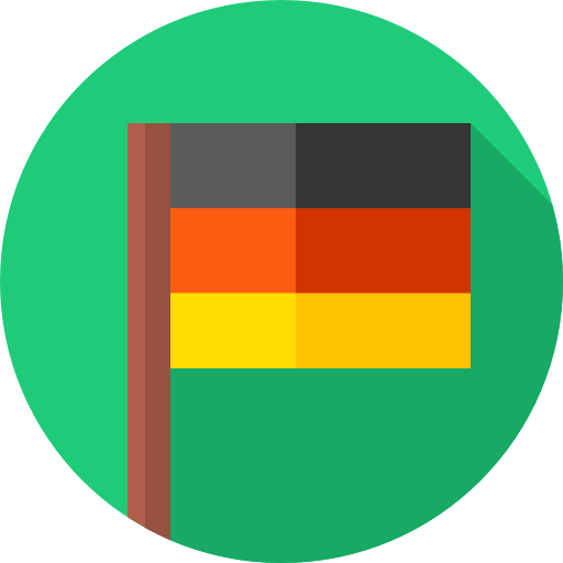 German flag Flat Circular Flat icon